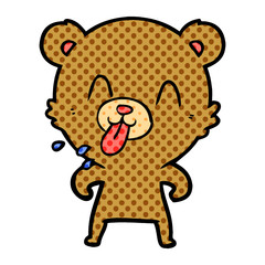 rude cartoon bear