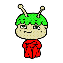 friendly cartoon spaceman