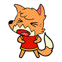 angry cartoon fox