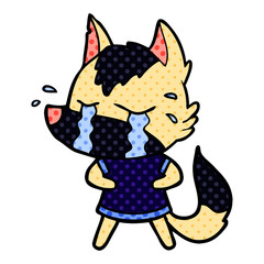 cartoon crying wolf
