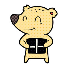 christmas polar bear cartoon