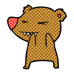 angry bear cartoon