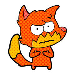 cartoon annoyed fox