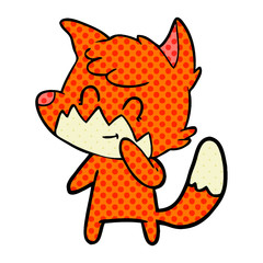 cartoon friendly fox