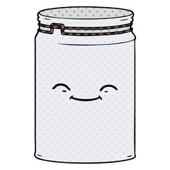 cartoon glass jar