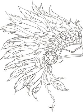 Indian headdress illustration