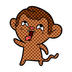 crazy cartoon monkey