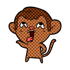 crazy cartoon monkey