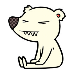 angry polar bear cartoon