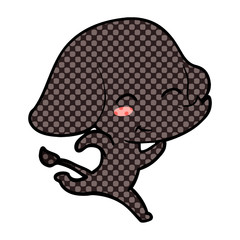 cute cartoon elephant running