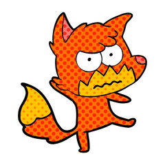 cartoon annoyed fox
