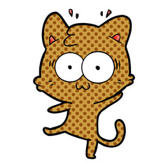 cartoon surprised cat