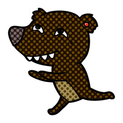 cartoon bear running