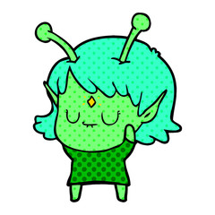 cartoon alien girl