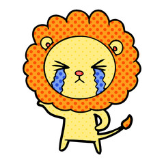 cartoon crying lion