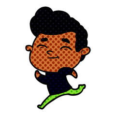 running cartoon man