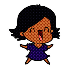 cartoon laughing woman