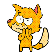 cartoon annoyed fox