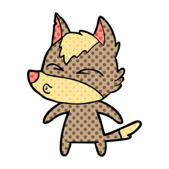 cartoon wolf whistling