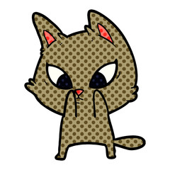 confused cartoon cat