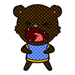 angry cartoon bear