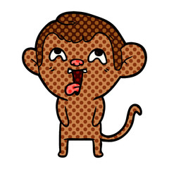 crazy cartoon monkey