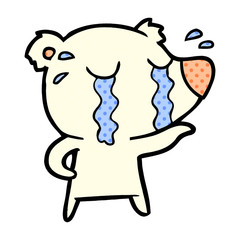 cartoon crying polar bear