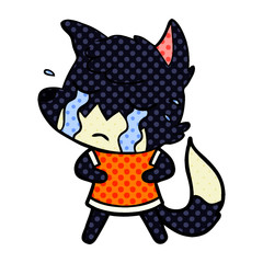 crying fox cartoon