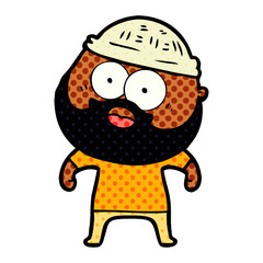 cartoon bearded man