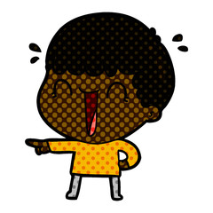 laughing cartoon man pointing finger