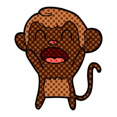 shouting cartoon monkey