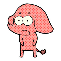 cartoon unsure elephant