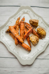 cooked carrots and potatoes diner