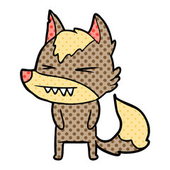 angry wolf cartoon