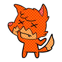 cartoon dead fox