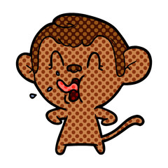 crazy cartoon monkey