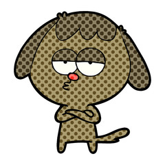 cartoon bored dog