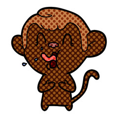 crazy cartoon monkey