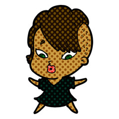 cartoon surprised girl