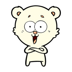 Fototapeta premium laughing teddy bear cartoon