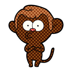 cartoon hooting monkey