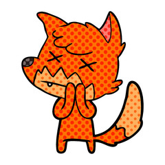 cartoon dead fox