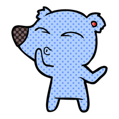 cartoon whistling bear