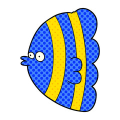 cartoon exotic fish