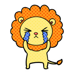 cartoon crying lion