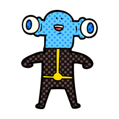 friendly cartoon alien