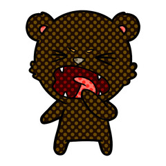 angry cartoon bear shouting