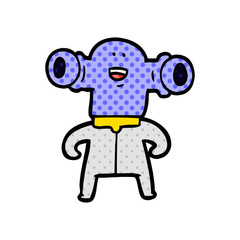 friendly cartoon alien