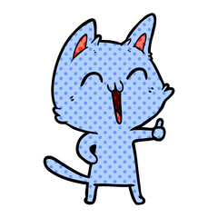 happy cartoon cat