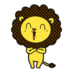 laughing lion cartoon